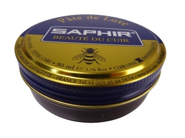 ТЕМНО-КОРИЧНЕВАЯ ВОСКОВАЯ ПАСТА САПФИР ДЛЯ КОЖАНОЙ ОБУВИ 50 мл