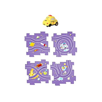 Puzzle Track Car Paly Set Zabawka edukacyjna Koordynacja ręka-oko DIY Przestrzeń