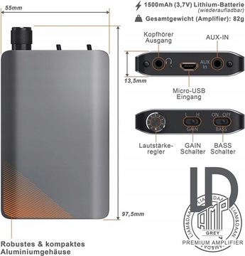 Портативный усилитель для наушников Liam & Daan