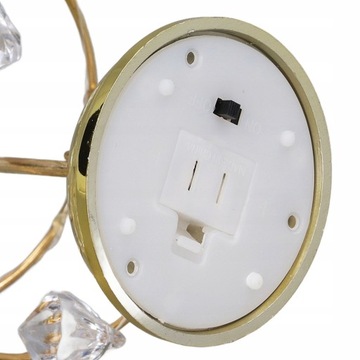 ЗОЛОТАЯ ХРУСТАЛЬНАЯ РОЖДЕСТВЕНСКАЯ ЕЛКА, УКРАШЕНИЕ СВЕТОДИОДНОЙ ЛАМПЫ