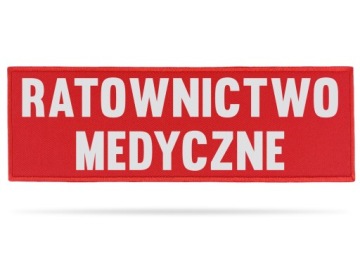 ODBLASKOWY EMBLEMAT RATOWNICTWO MEDYCZNE CZERWONA
