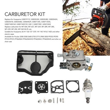 Комплект карбюратора для Husqvarna 36 41 136 136LE 137