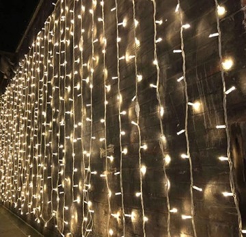 Kurtyna świetlna LED 2x2 m funkcja pamięci CIEPŁA