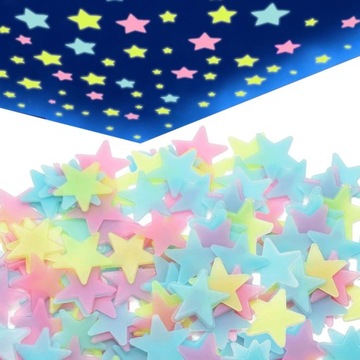 ЗВЕЗДЫ САМОКЛЕЯЩИЕСЯ ЗВЕЗДЫ ДЛЯ НАСТЕНЫ И ПОТОЛКА ФЛУОРЕСЦЕНТНЫЕ СВЕТЯЩИЕСЯ