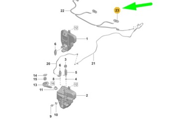 PORSCHE TAYCAN TRYSKA OSTŘIKOVAČE OKNO PŘEDNÍ NOVÁ ORIGINÁLNÍ 9P195598
