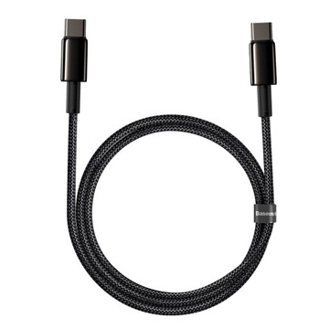 Mocny Baseus Kabel USB C 100 W PD 5A QC 4.0 szybkie ładowanie stop cynku