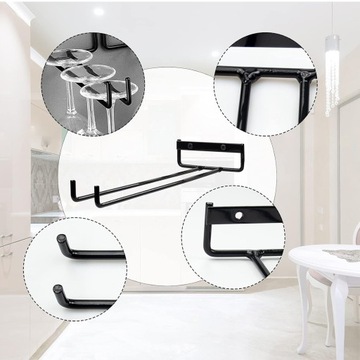 ВЕШАЛКА ДЕРЖАТЕЛЬ ДЛЯ СТЕКЛЯННОЙ ПОЛКИ НАСТЕННАЯ 4 ШТ.