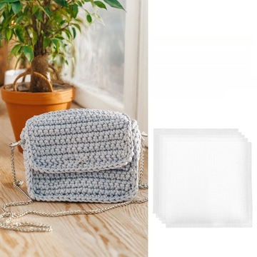 СУМКА ДЛЯ ВЫШИВКИ ИЗ СЕТКИ ИЗ ЛИСТОВ ТКАНИ, МАТЕРИАЛЫ 5 ШТ.