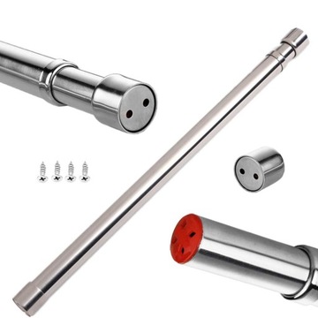 ТЕЛЕСКОПИЧЕСКАЯ РУЧКА ДЛЯ СУШИЛКИ ОДЕЖДЫ 68-120СМ, ИЗ НЕРЖАВЕЮЩЕЙ СТАЛИ.