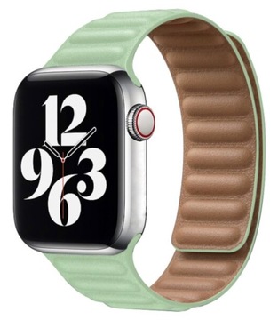 KARBOWANY PASEK MAGNETYCZNY SKÓRZANY HERMS OPASKA DO APPLE WATCH 38 40 41MM