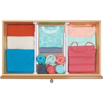 РЕГУЛИРУЕМАЯ ПЕРЕГОРОДКА ДЛЯ ГЛУБОКИХ ЯЩИКОВ ДЛЯ КУХНИ И СПАЛЬНИ, БЕЛАЯ