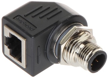 PRZEJŚCIE KĄTOWE M12D-W/RJ45-G