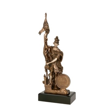 Statuetka STRAŻ POŻARNA STRAŻAK Św. Florian tabliczka z kolorowym nadrukiem