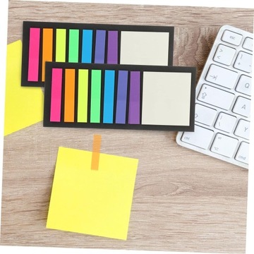 4 ультратонких индексных наклейки, вкладки для заметок, липкие полоски с подсветкой