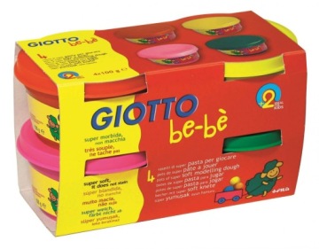 Пластилін- Тісто для ліплення Giotto be-be 4 шт.