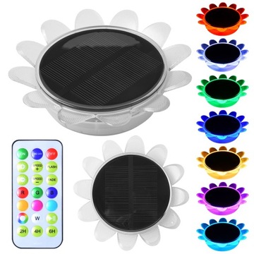 2X RGB SOLARNA LAMPA DO BASENU PŁYWAJĄCA+PILOT