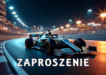 Zaproszenia na urodziny dla dzieci urodzinowe samochody auta wyścigi