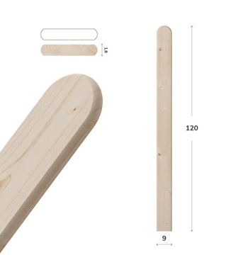 Sztachety drewniane 120CM W2 różne wzory, SUCHE, świerk, płot, na balkon