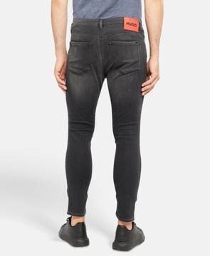 Spodnie jeansowe męskie HUGO BOSS r. 32X34 jeansy tapered fit czarne