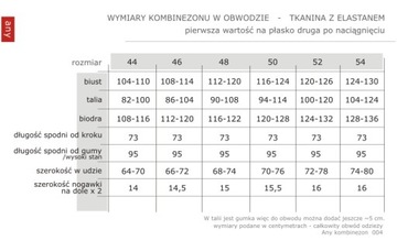 Elegancki kombinezon damski na WESELE Komunię Plus Size (44-54) 50 5XL