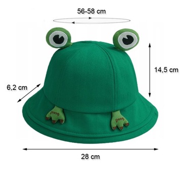ШЛЯПА ДЛЯ РЫБАЛКИ ШЛЯПА-ВЕДРО ЛЯГУШКА ЗЕЛЕНАЯ