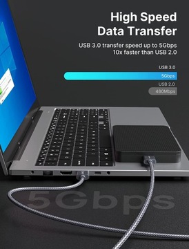 JSAUX USB 3.0 Кабель USB A — USB A, 1 м