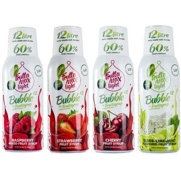 FruttaMax Zestaw 4 syropów do saturatora BEZ CUKRU