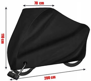 Pokrowiec Na Rower Wodoodporny Motor Skuter Z Klamrą ZIMA/LATO 210x90x110