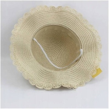 КОМПЛЕКТ из сумочки и шапки для девочки 52 см, соломенный BOW, CZ43