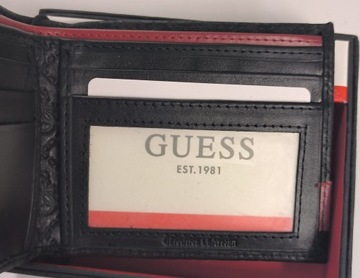 Portfel Skórzany Męski GUESS SLIM BIFOLD