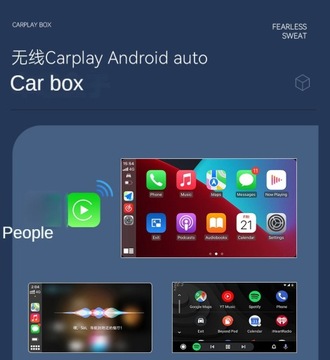 Bezprzewodowy adapter Android Auto CarPlay 2 w 1 Plug and Play Mini Car AI Box