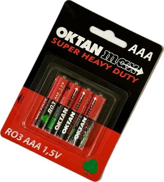 Bateria cynkowo-węglowa Oktan AAA (R3) 4 szt.