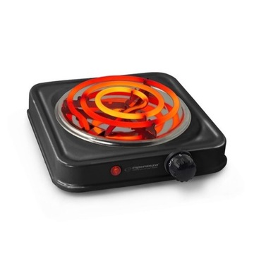 KUCHENKA ELEKTRYCZNA JEDNOPALNIKOWA CZARNA 1000W