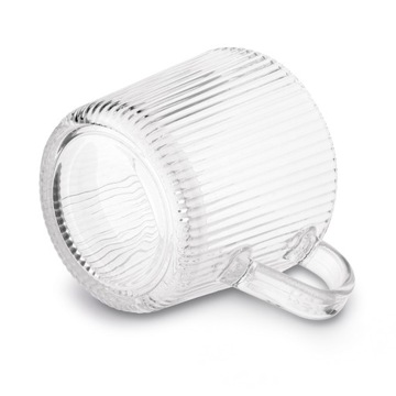 Декоративная ЧАЙНАЯ СТЕКЛЯННАЯ большая КОФЕЙНАЯ КРУЖКА С РУЧКОЙ 400мл Tadar