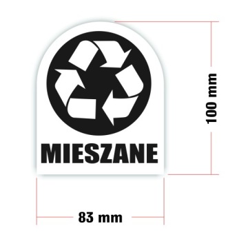 НАКЛЕЙКИ ДЛЯ КОРЗИН СЕГРЕГАЦИЯ МУСОРОВ 6 шт.