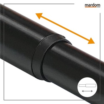 ТЕЛЕСКОПИЧЕСКИЙ РЕГУЛИРУЕМЫЙ КАРДИН АДАПТИВНЫЙ 120-210 СМ EF. СТАЛЬ