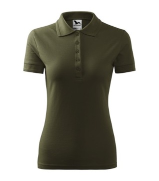 KOSZULKA polo DAMSKA PIQUE MALFINI 210 T-SHIRT wojskowa L