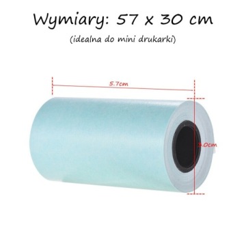 PAPIER SAMOPRZYLEPNY ROLKI WKŁADY DO MINI DRUKARKI DRUKUŚ APARATU 5x3.5m