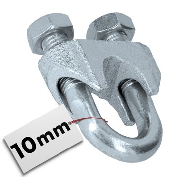 Zacisk linowy kabłąkowy do lin OCYNK 10 mm 5 szt.