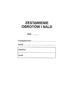 DRUK 02091 ZESTAWIENIE OBROTÓW I SALD A4