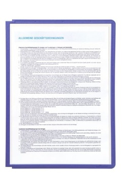 Panele informacyjne A4 do uchwytu 5szt granatowe