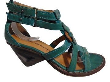 Air Step -sandały zielone skóra naturalna 37/24 cm