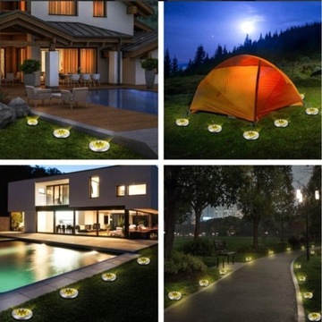 СОЛНЕЧНЫЙ НАЗЕМНЫЙ ФОНАРЬ 16 СВЕТОДИОДНЫХ САДОВЫХ СТАЛЬНЫХ 4 ШТ. ХОЛОДНЫЙ БЕЛЫЙ