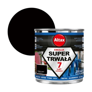 ALTAX EMALIA SUPER TRWAŁA 0,25L CZARNY MAT