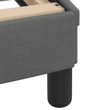 vidaXL Каркас кровати с изголовьем Темно-серый, 140x190 см, обитый тканью