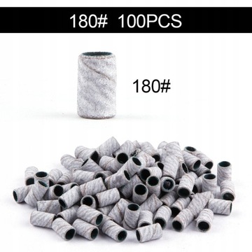 50/100Pcs 80/120/180/240 Grit Nail Sanding Ca