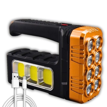 LATARKA AKUMULATOROWA LED SOLARNA LAMPA SZPERACZ ŁADOWANA SŁOŃCEM I USB 5V