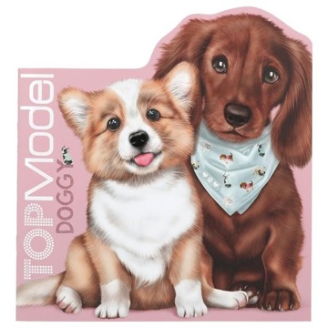 Топ-модель 12714 Книжка-раскраска с наклейками DOGGY.