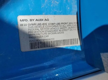 Audi A3 8Y S3 Limousine 2.0 TFSI 310KM 2022 Audi S3 2.0 310 KM, 4x4, wersja Prestige, Virtual Cockpit, piekny kolor, zdjęcie 11