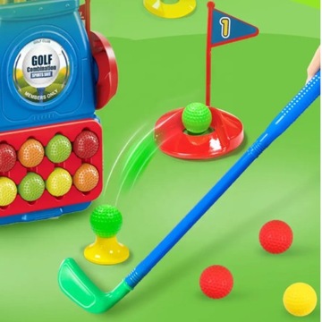 ДЕТСКИЙ МИНИ-ГОЛЬФ НАБОР ДЛЯ ГОЛЬФА С ПЕРЕНОСКОЙ КУБИКОВ И МЯЧИКОВ ДЛЯ ГОЛЬФА